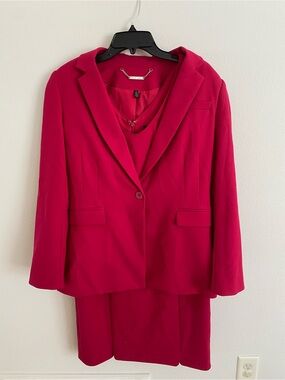 White House Black Market Hot Pink Tailored Single-Button Blazer